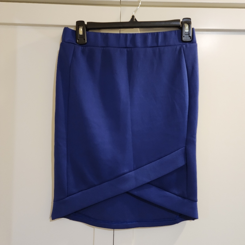 Ladies Blue Stretch Skirt